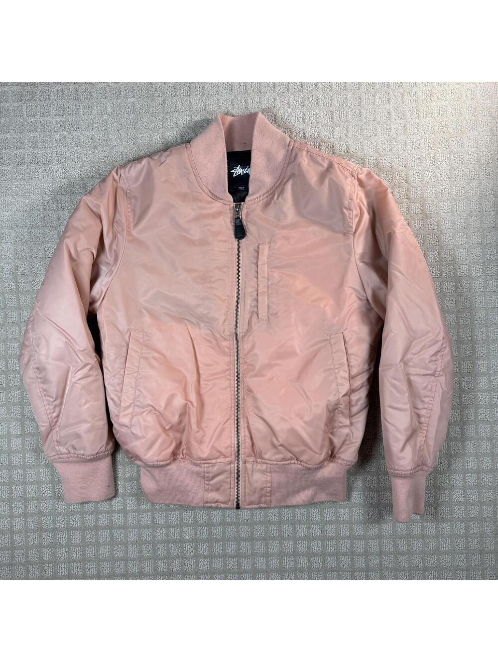 Stussy Pink Bomber Jacket Women’s Small
